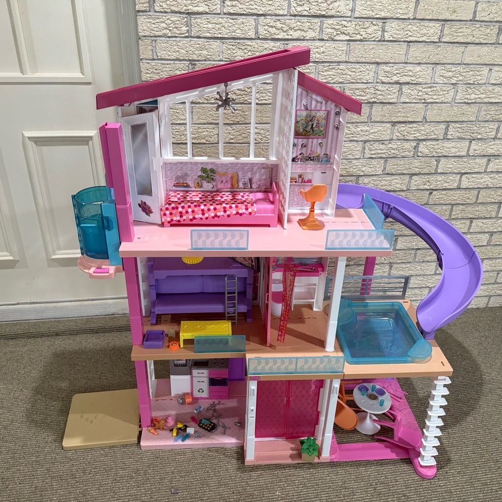 Barbie Pink and Purple Dreamhouse with Slide